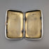 1880 British antique sterling silver cigarette case, 51g, with case, Hilliard & Thomason